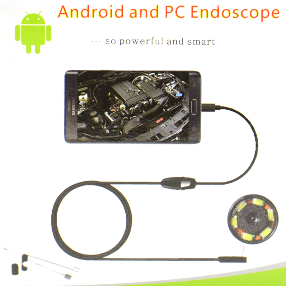 6 LED 8mm Lens Android USB Endoscope 720P android endoscope waterproof inspection borescope camera