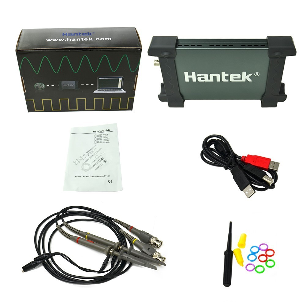 Original Hantek6022BE 2 Channel PC Based Oscilloscope USB 20MHz Hantek 6022BE