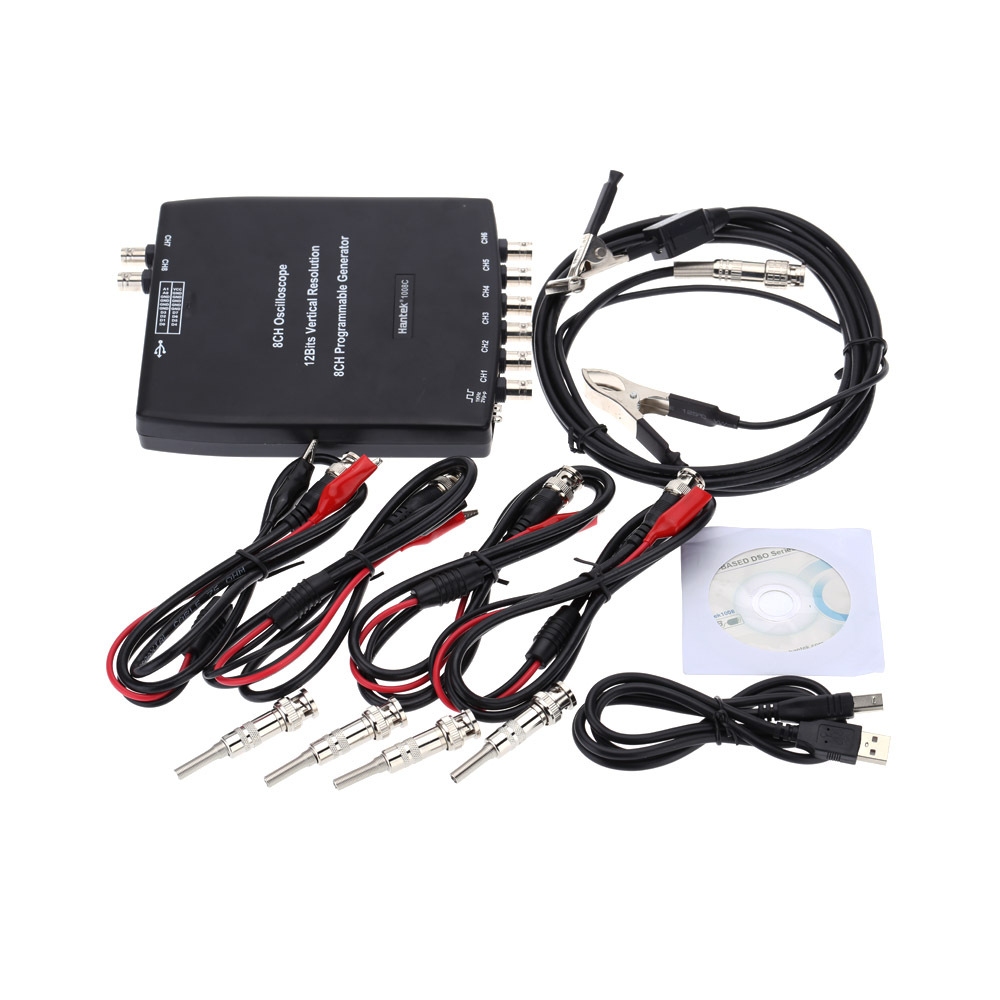 Hantek 1008C USB Digital Compact Storage Automotive Diagnostic Oscilloscope 8 Channel